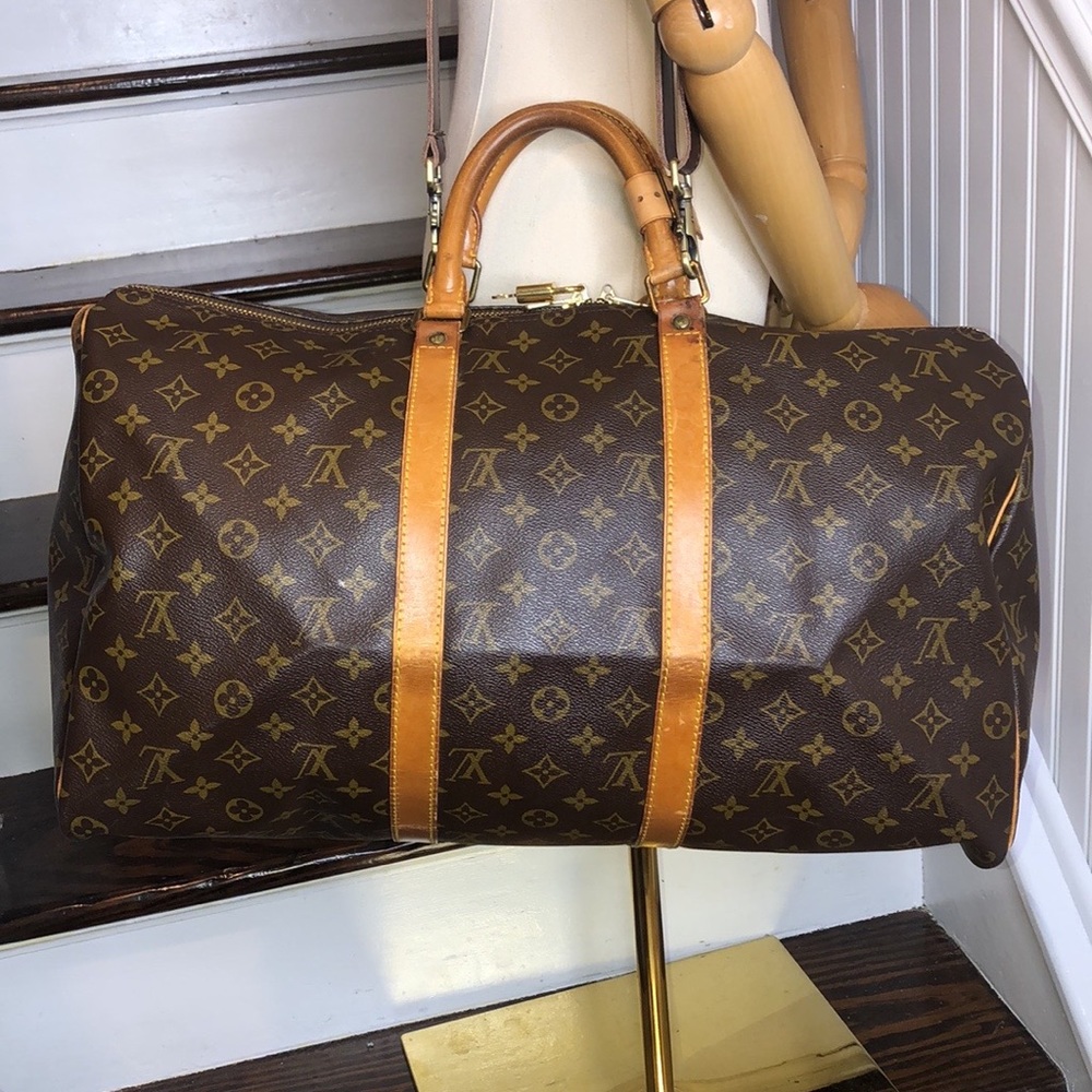 LOUIS VUITTON LV50 Keepall Monogram Canvas Tote Travel Duffle Bag LV 50 SP0992 - Picture 17 of 17
